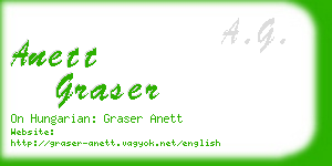 anett graser business card